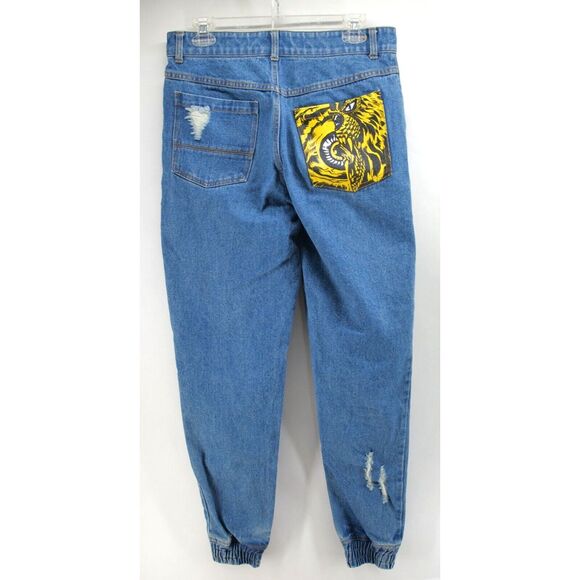 VTG Mishka Jeans Men 32x30 Elastic tapered leg Jeans‎ 30 - Picture 1 of 13